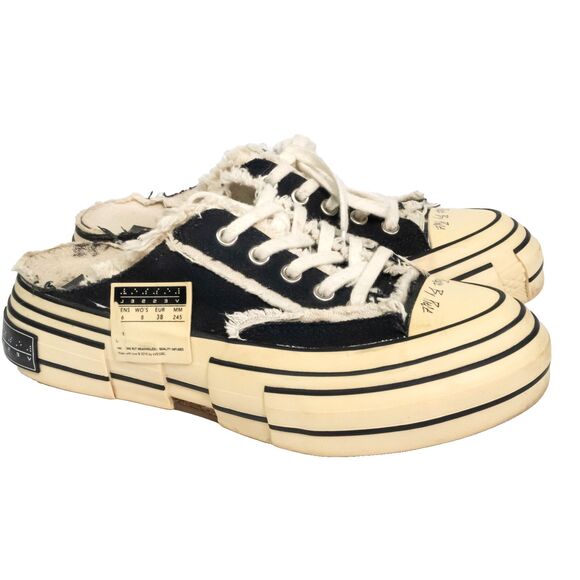 XVESSEL G.O.P Lows Black Cream Distressed Sneakers Women\'s Size EU SIZE 38 US 8 main image 5